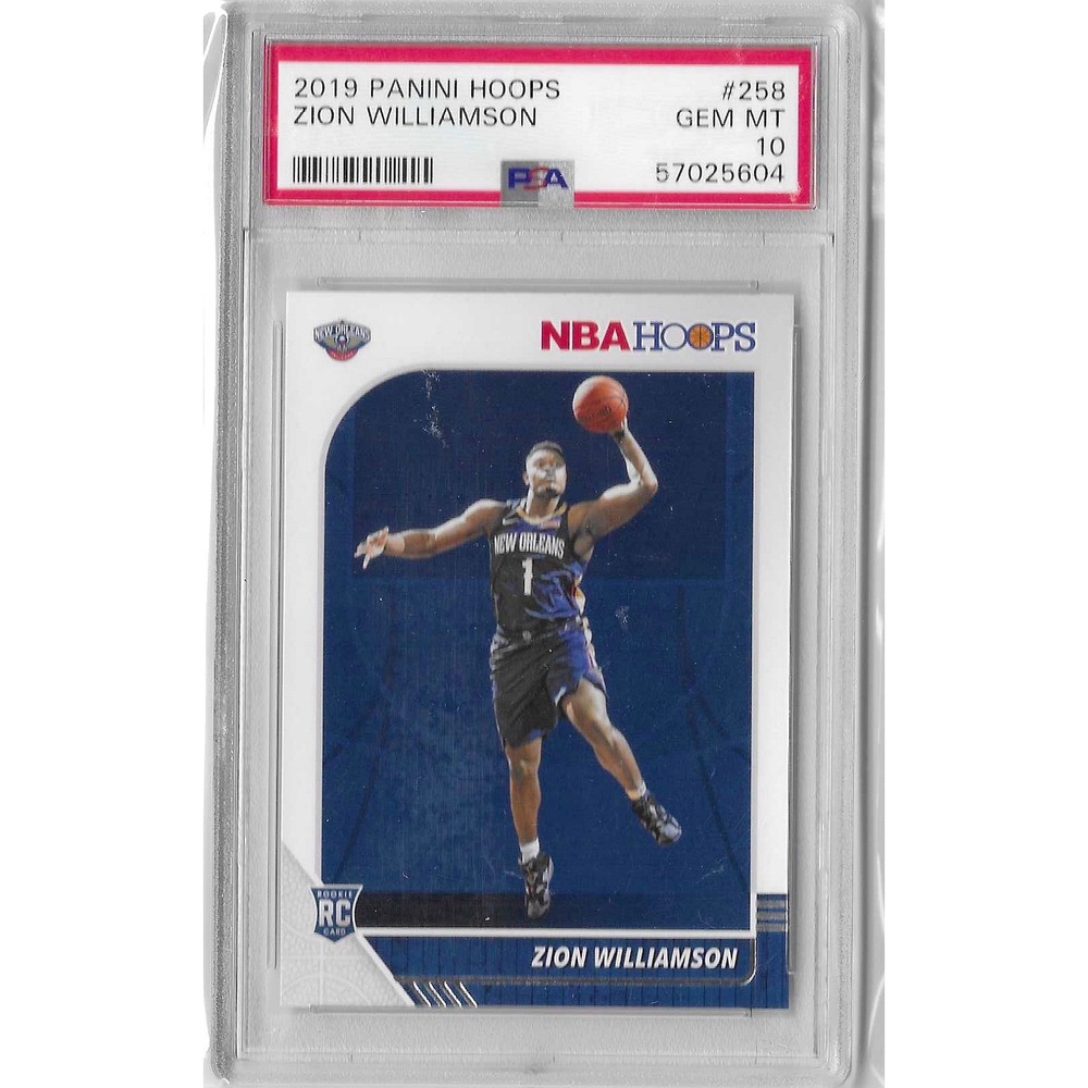 2019 Panini Hoops #258 Zion Williamson Rookie PSA 10 New Orleans Pelicans